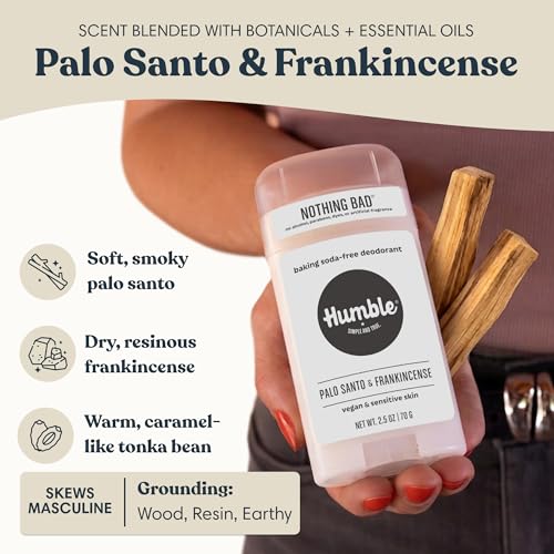 Humble Aluminum-Free Deodorant - Palo Santo & Frankincense, 2.5 oz