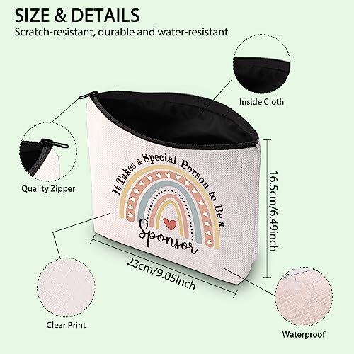 Sponsor Appreciation Makeup Bag - Addiction Recovery Sobriety Gift