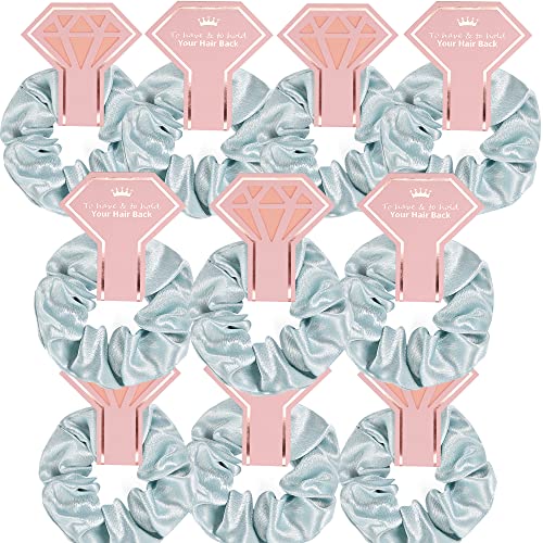 EOLUCC Green Hair Scrunchies 10 Pack for Bridesmaids Bridal Bachelorette Gifts