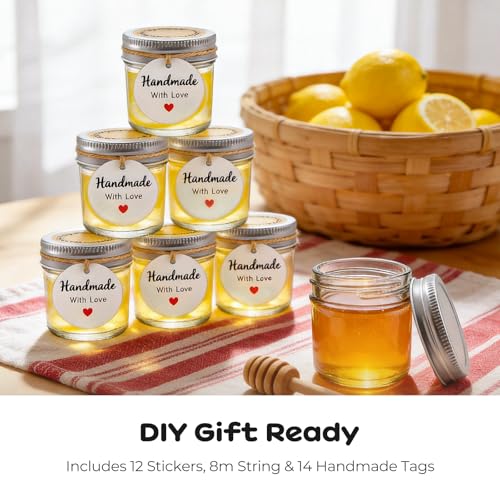 12 Pack 2 oz Mini Mason Jars with Airtight Lids - PureRoot