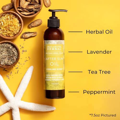 Ora's Amazing Herbal After Sun & Shave Oil with Tea Tree, Lavender & Peppermint - 2 oz