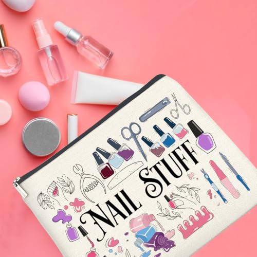 UPNEGE Nail Tech Makeup Bag J - Double-Sided Cosmetic Pouch for Women