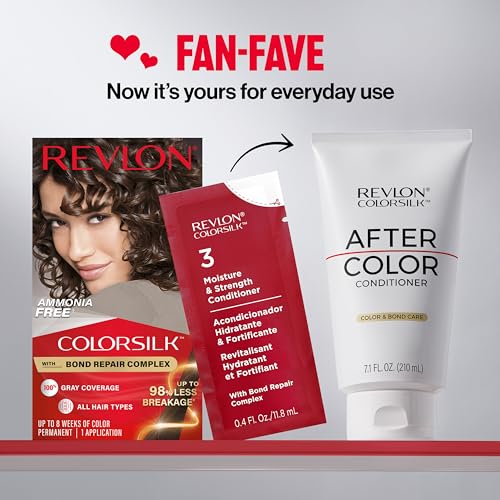 Revlon ColorSilk Permanent Hair Color & Conditioner Bundle - 51 Light Brown