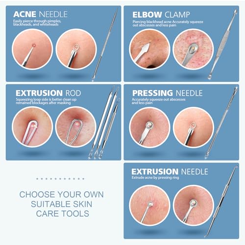 Teenitor 7-in-1 Pimple Popper Tool Kit - Blackhead & Acne Remover
