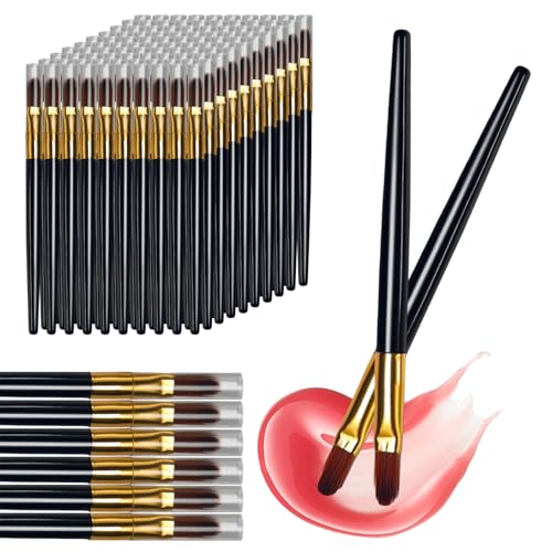 FantasyDay Disposable Lip Brushes Set 100pcs #5 – Mini Lip Applicator Wands, Portable Lip Gloss Applicator