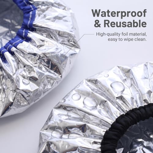 Reusable Aluminum Foil Conditioning Caps for Hair Treatment - 2 Pcs