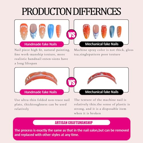 White French Tip Stiletto Press On Nails - Handmade Pen Shape Fake Nails