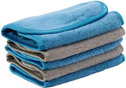 S&T INC. Reusable Makeup Remover Wipes, 5 Pack - Soft Microfiber