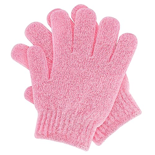 Sibba Exfoliating Wash Gloves - 2 Pack Dual Texture Body Scrub Mitts