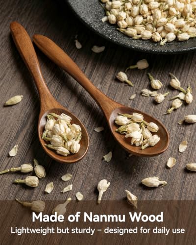 MORGLES 8-Piece Handcrafted Wooden Spoon Set for Honey & Soup