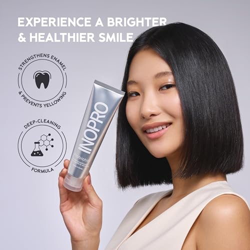 INOPRO Whitening Hydroxyapatite Toothpaste - Fluoride Free, Sensitive Teeth Relief, 5oz