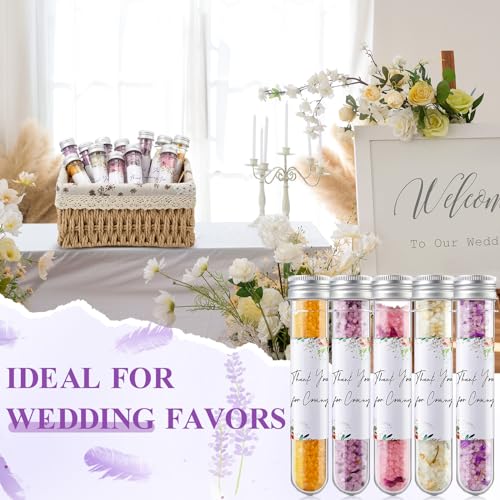 12-Piece Floral Aromatherapy Bath Salt Gift Set in Test Tubes