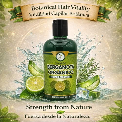 HIGH SUPREME Organic Bergamot Shampoo with Aloe Vera & Rosemary, 16.9 fl oz