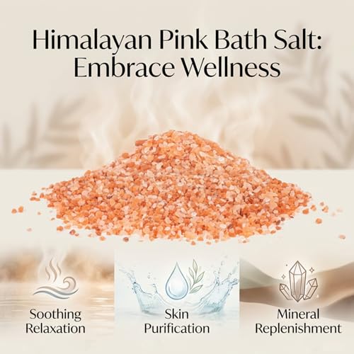 MAQIHAN Pink Himalayan Bath Salt - 10 Oz Unscented Spa Soak