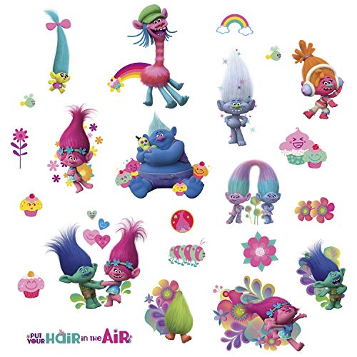 Trolls Peel and Stick Wall Decals - 24 Easy Apply Designs