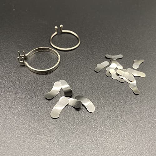 Dental Sectional Matrices Kit 100Pcs with Steel Rings for Tooth Restoration