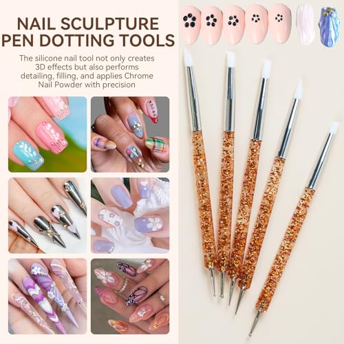 18-Piece Nail Art Brush Set for Professional Nail Design