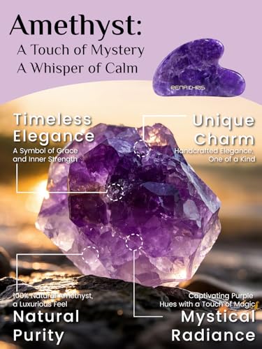 Rena Chris Amethyst Gua Sha Tool for Face Massage - Purple