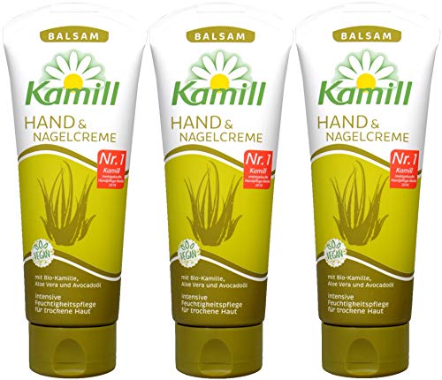 Kamill Hand & Nail Cream Balsam with Bio Camomile - 3 x 100ml Set