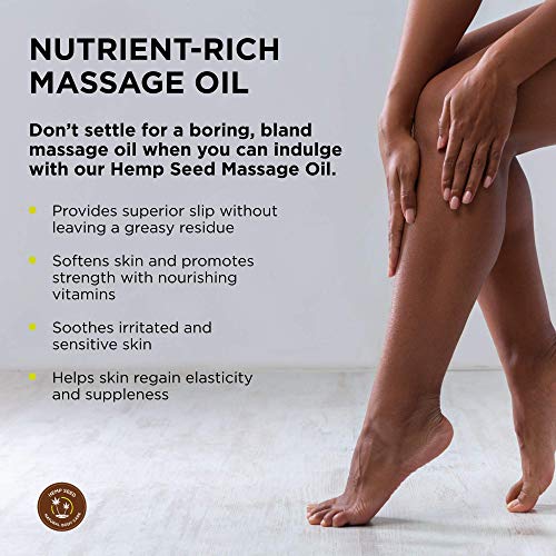 Earthly Body Naked In The Woods Hemp Seed Massage & Body Oil – Nourishing Oil for Sensitive Skin