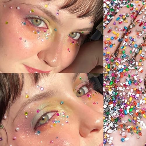 3000PCS Colorful 3D Nail Art Rhinestones Charms for DIY Designs