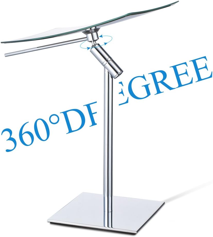 Rectangular Vanity Makeup Mirror - 3X Magnification, Polished Chrome | 304 Stainless Steel for Hotel Bathrooms