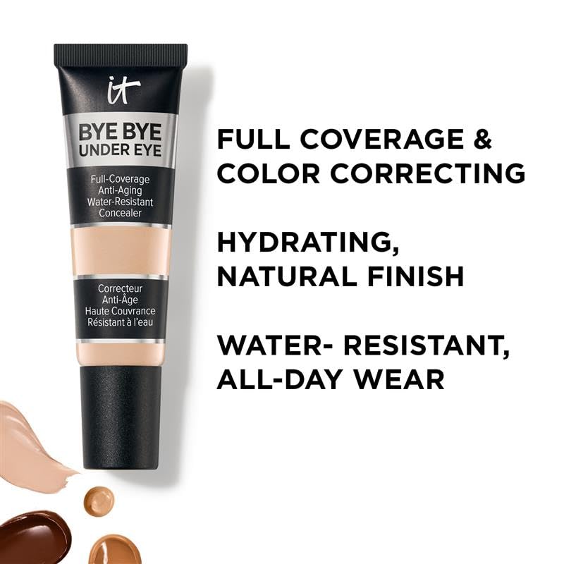 IT Cosmetics Bye Bye Under Eye Concealer - Water-Resistant, 24H Full Coverage for Dark Circles | 0.4 fl oz