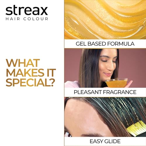 Streax Gel Hair Colour Natural Brown 4 for Women & Men, 150ml
