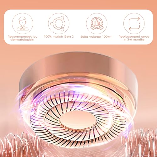 Replacement Heads for Flawless Facial Hair Remover,Gen 2 Replacement Blades for Finishing Touch Flawless Hair Removal, 6 Count 18k Gold Heads with Storage Bag