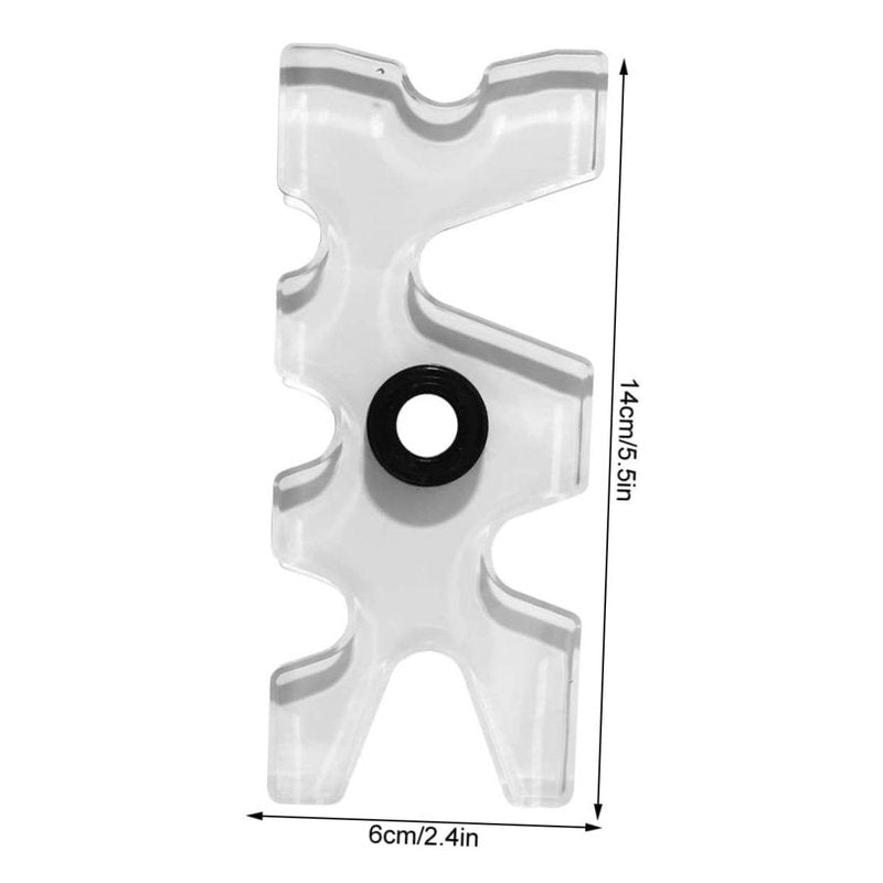 Toddmomy 2pcs Plastic Pool Cue Bridge Head Wall Shelf Brackets, Clear