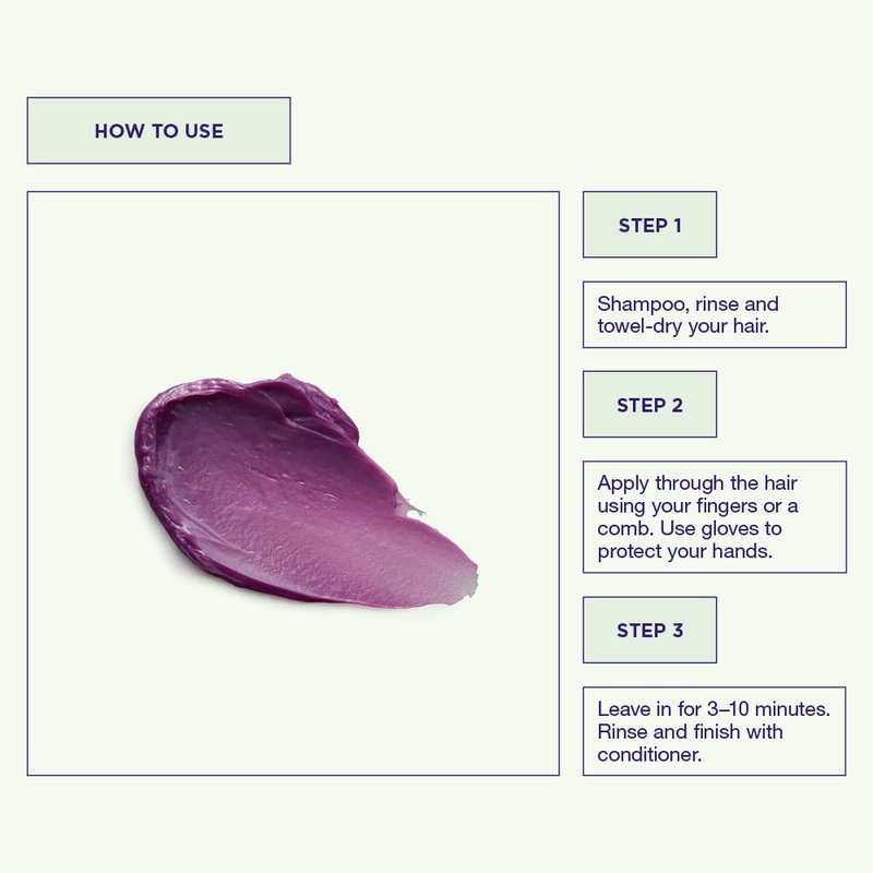 Maria Nila Color Refresh Lavender Hair Mask - Vegan, Semi-Permanent Purple Pigment | 250ml