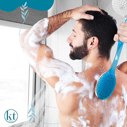 Long Handle Bath Body Brush for Exfoliating Back & Feet