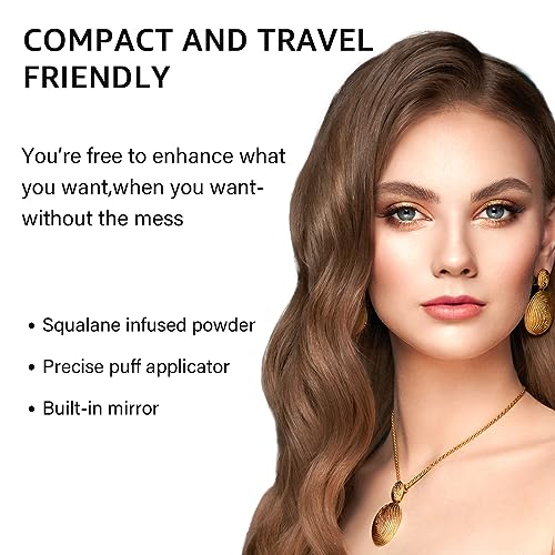EFLY Root Touch Up Powder Brown 0.14oz for Gray Hair, Thinning Hair & Beard Line, Temporary Hair Color