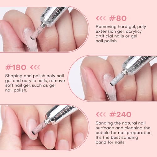 110pcs Nail Drill Bits Set - Sanding Bands with 3.1mm Mandrel