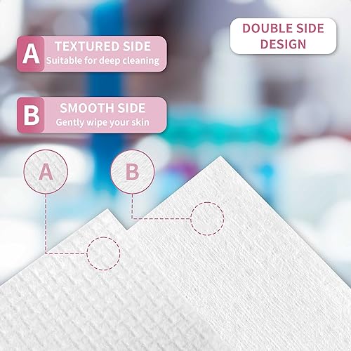 LAVDIK Extra Thick Disposable Face Towels - 40 Count, 100% Rayon