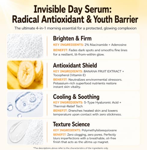Unleashia Niacinamide Banana Sun Serum SPF 50 Brightening Hydrating Sunscreen