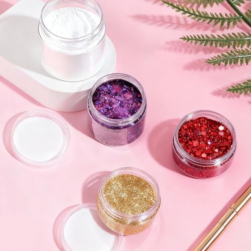 Eternal Moment 36 Pack 2 oz Clear Plastic Cosmetic Jars with Airtight Lids