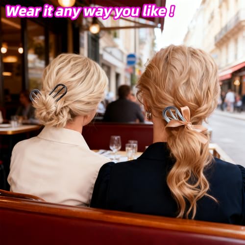 6PCS U Shaped Hair Pins for Women - Secure Hold Bun Twist Accessories