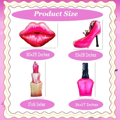 8-Piece Hot Pink Balloon Kit for Bachelorette and Makeup Parties