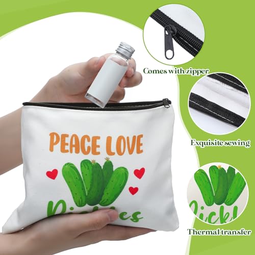 12 Pack Pickle Makeup Bags - Fun Cosmetic Pouches for Girls