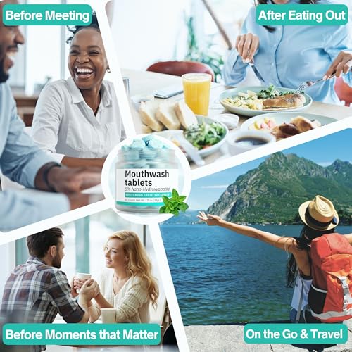 Natural Mouthwash Tablets with Nano-Hydroxyapatite, Alcohol-Free