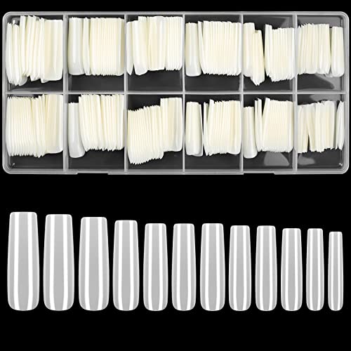 240 Pcs Natural Full Cover Nail Tips for Acrylic Nails