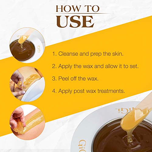 GiGi Brazilian Body Hard Wax for Hair Removal, Non-Strip for Coarse Hair, Ideal for Bikini, Face & Sensitive Areas, 14 oz, 1 Pack