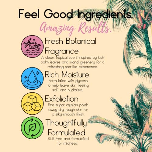 Primal Elements Sugar Whip Exfoliating Scrub - Palm Leaf Scent, 10 oz
