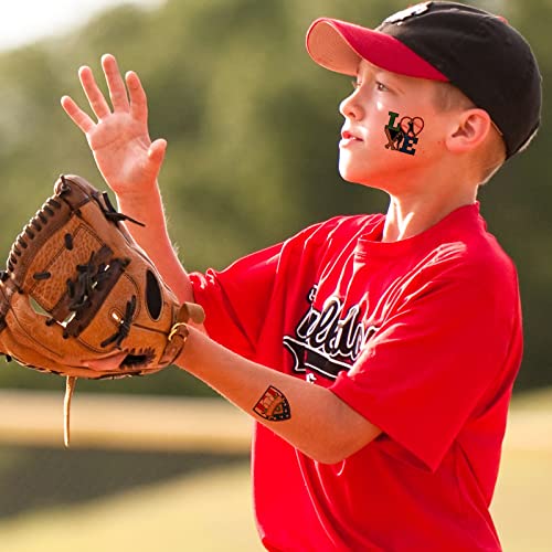 Baseball Temporary Tattoos for Kids - 144 Waterproof Sports Stickers