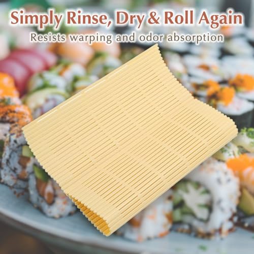TIKUSAN Non-Stick Sushi Rolling Mat - Japanese Double Embossed Design