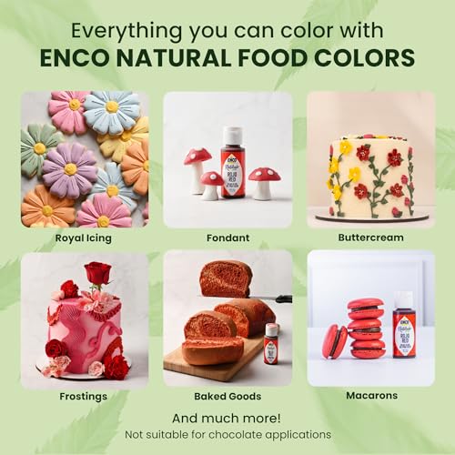 ENCO Natural Blue Food Coloring Gel - No Artificial Dyes, Vegan