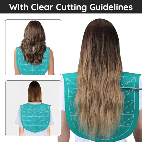 Cyan Silicone Hair Cutting Guide Mat - Waterproof & Professional