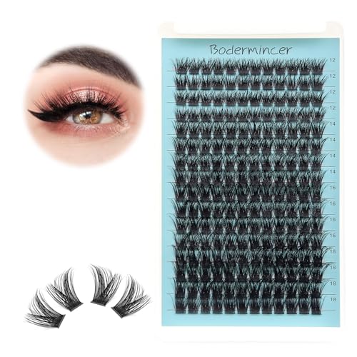 Bodermincer 192 Cluster D Curl Eyelashes - Mixed Length 12-14-16-18mm Pack
