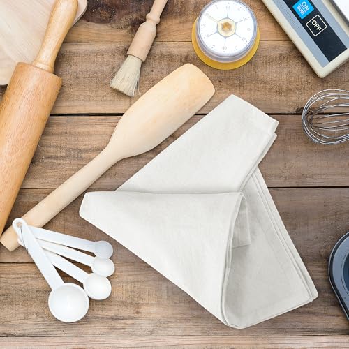 Super Absorbent Flour Sack Dish Towels - 100% Cotton, 28"x28" (Pack of 6)